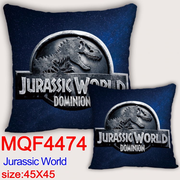 Jurassic World Anime square full-color pillow cushion 45X45CM NO FILLING  MQF-4474