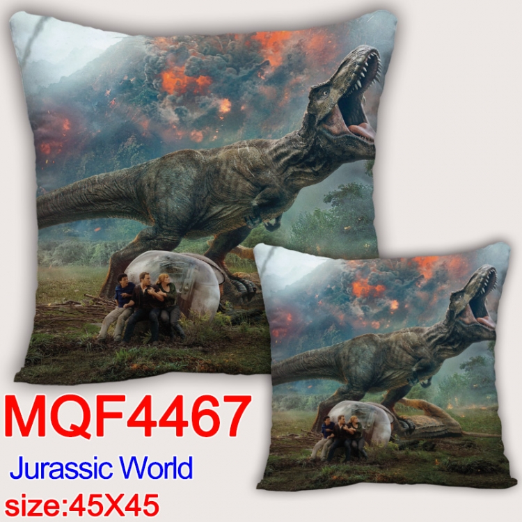 Jurassic World Anime square full-color pillow cushion 45X45CM NO FILLING MQF-4467