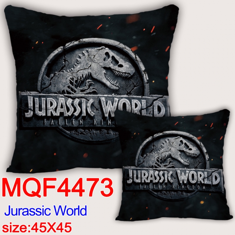 Jurassic World Anime square full-color pillow cushion 45X45CM NO FILLING  MQF-4473