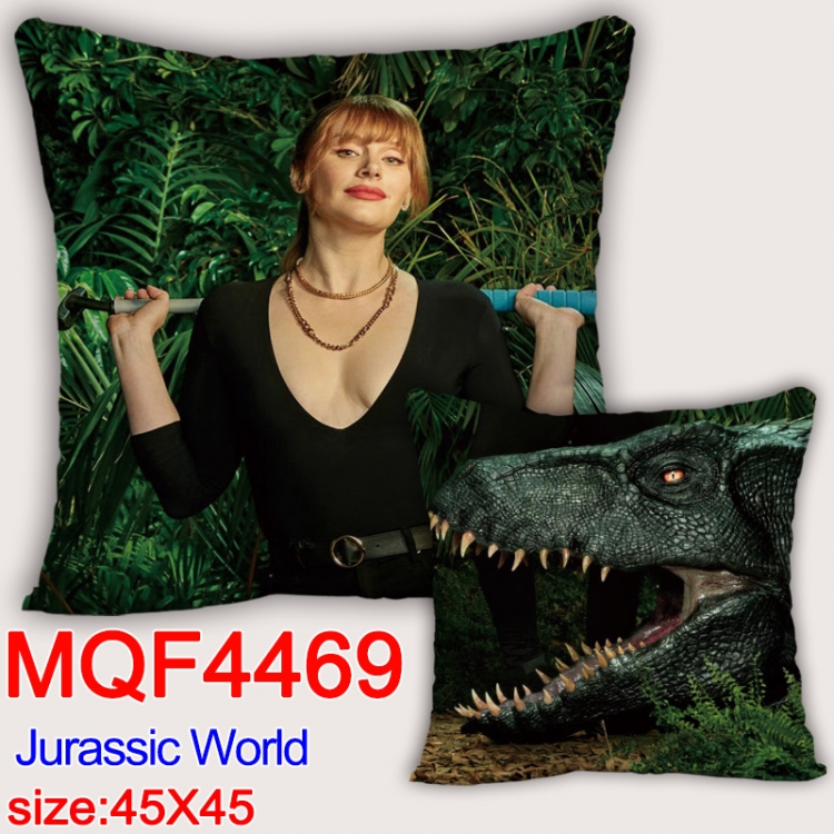 Jurassic World Anime square full-color pillow cushion 45X45CM NO FILLING MQF-4469