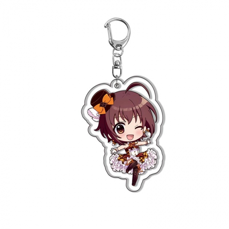 The Idol Master Acrylic D button bag pendant key chain price for 5 pcs