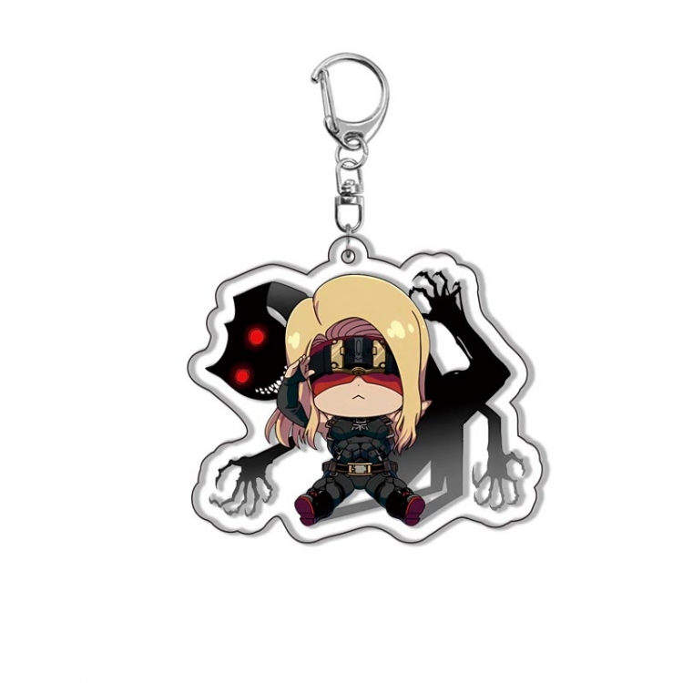Guilty Gear Acrylic D button bag pendant key chain price for 5 pcs 1763Y