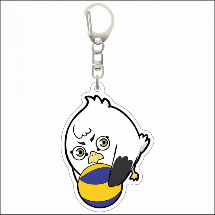 Haikyuu!! Acrylic D button bag pendant key chain price for 5 pcs