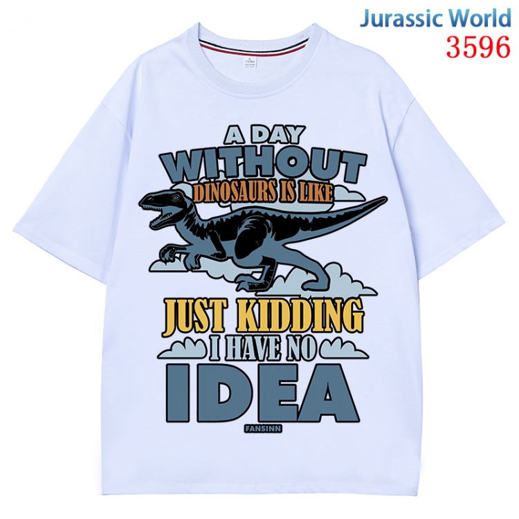 Jurassic World Anime Pure Cotton Short Sleeve T-shirt Direct Spray Technology from S to 4XL CMY-3596-1