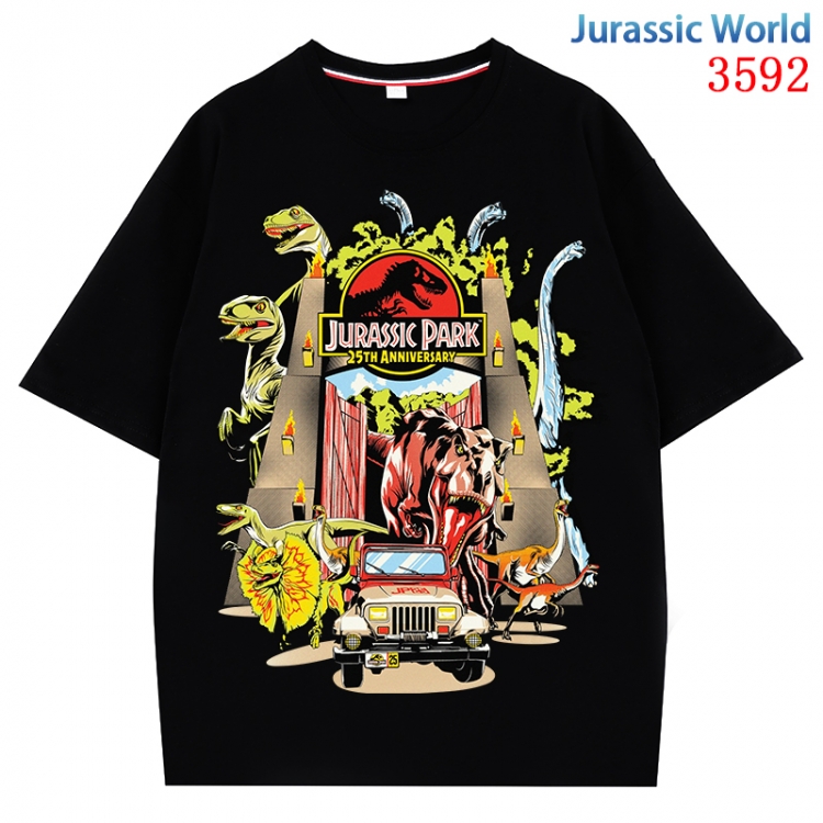 Jurassic World Anime Pure Cotton Short Sleeve T-shirt Direct Spray Technology from S to 4XL CMY-3592-2