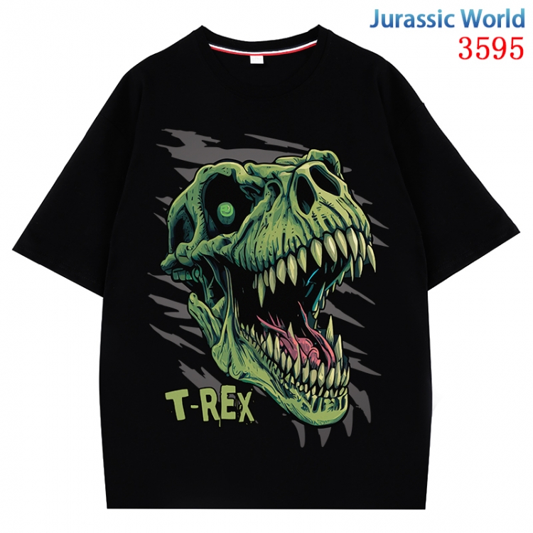 Jurassic World Anime Pure Cotton Short Sleeve T-shirt Direct Spray Technology from S to 4XL CMY-3595-2
