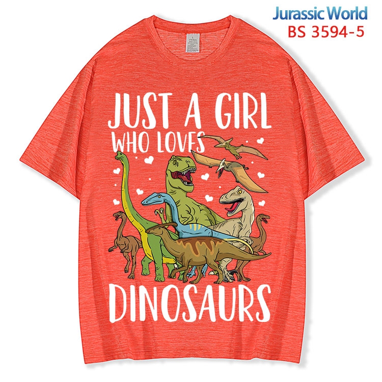 Jurassic World ice silk cotton loose and comfortable T-shirt from XS to 5XL BS-3594-5
