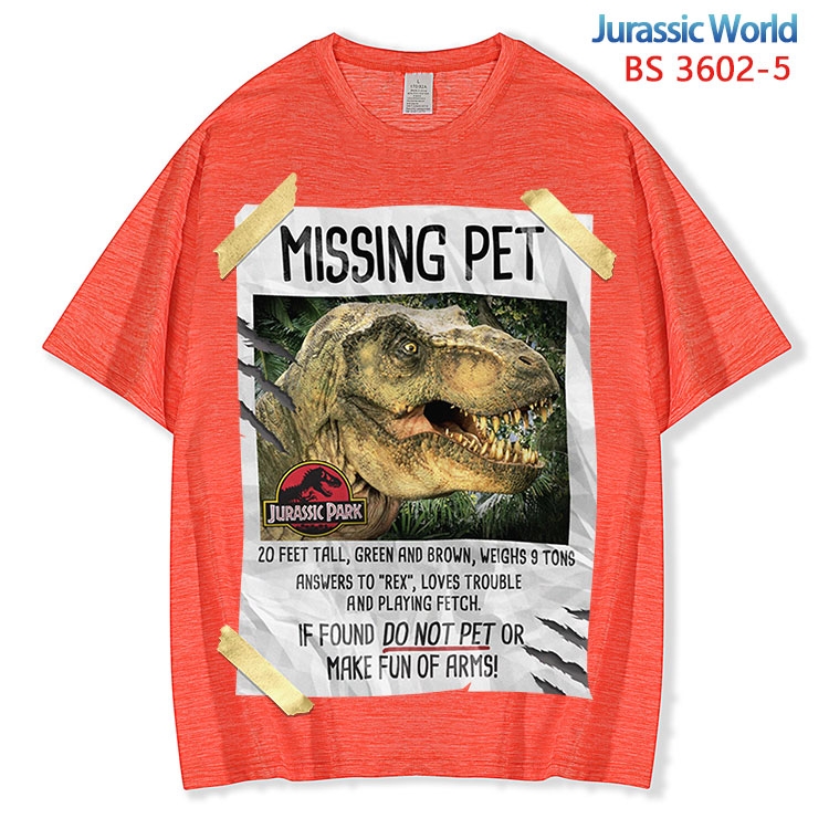 Jurassic World ice silk cotton loose and comfortable T-shirt from XS to 5XL BS-3602-5