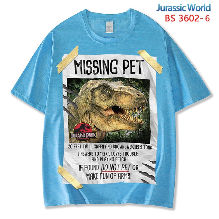 Jurassic World ice silk cotton loose and comfortable T-shirt from XS to 5XL BS-3602-6