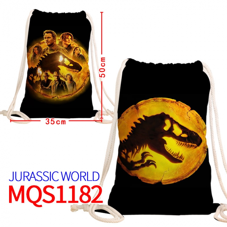 Jurassic World Canvas drawstring pocket backpack 50x35cm MQS-1182