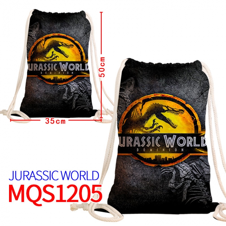 Jurassic World Canvas drawstring pocket backpack 50x35cm MQS-1205