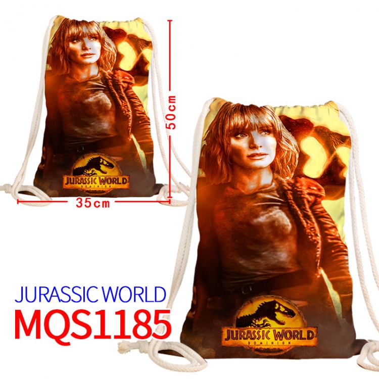 Jurassic World Canvas drawstring pocket backpack 50x35cm MQS-1185