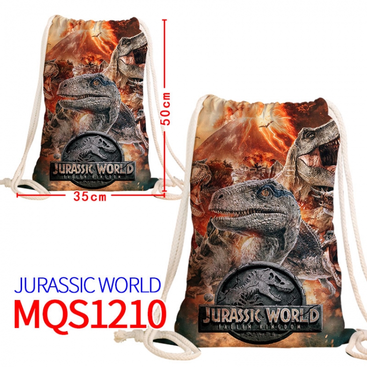 Jurassic World Canvas drawstring pocket backpack 50x35cm MQS-1210