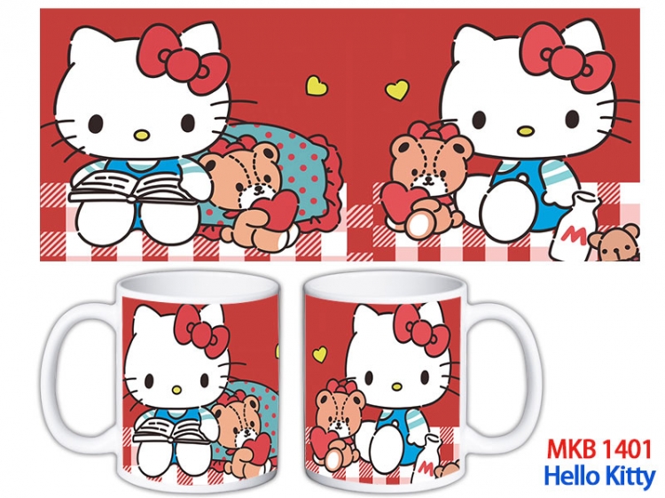 HELLO KITTY Anime color printing ceramic mug cup price for 5 pcs  MKB-1401