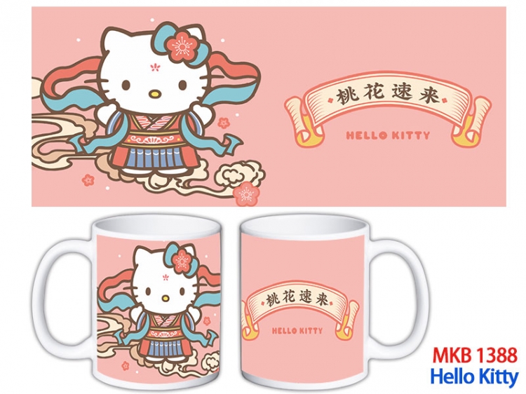 HELLO KITTY Anime color printing ceramic mug cup price for 5 pcs MKB-1388