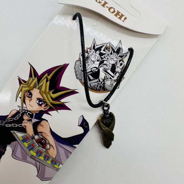 Yugioh Anime peripheral leather rope necklace pendant jewelry price for 5 pcs