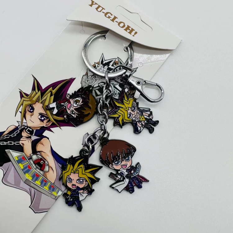 Yugioh Anime cartoon series burning 4 pendant keychain backpack pendant