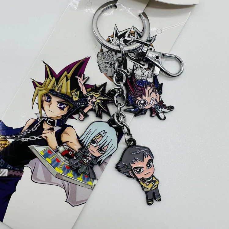 Yugioh Anime cartoon series burning 4 pendant keychain backpack pendant