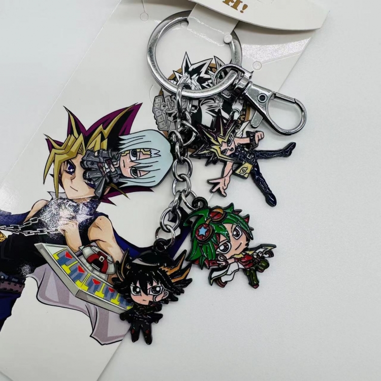 Yugioh Anime cartoon series burning 4 pendant keychain backpack pendant