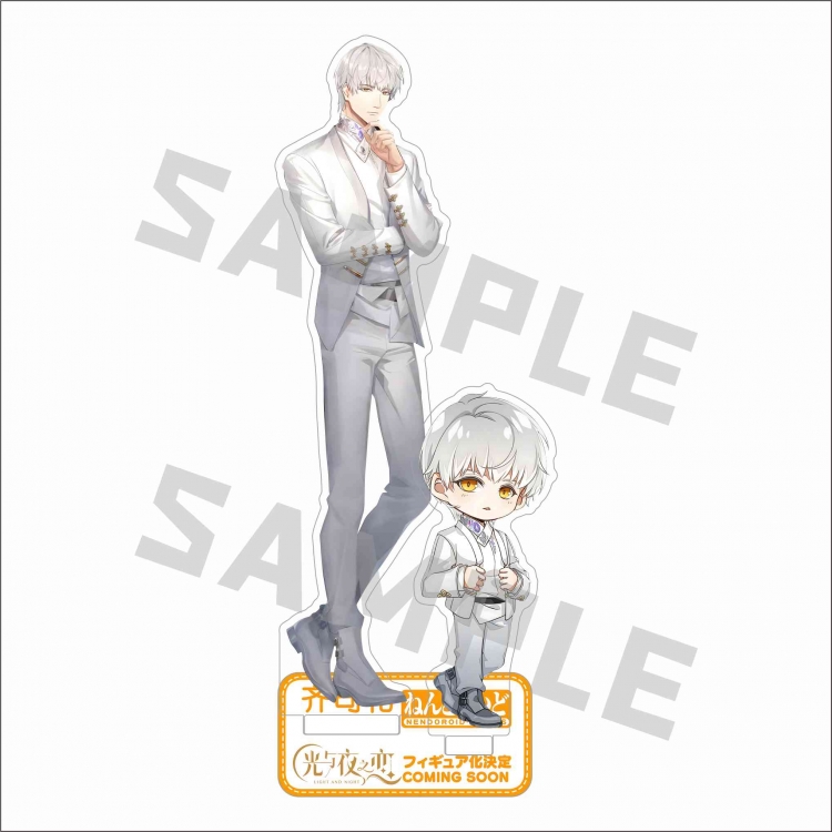 Light and Night  Anime characters Double Insert Style acrylic Standing Plates Keychain 15m