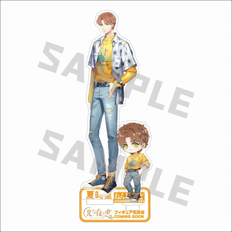 Light and Night  Anime characters Double Insert Style acrylic Standing Plates Keychain 15m