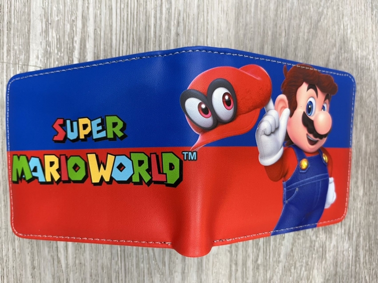 Super Mario Anime two fold  Short wallet 11X9.5CM 60G