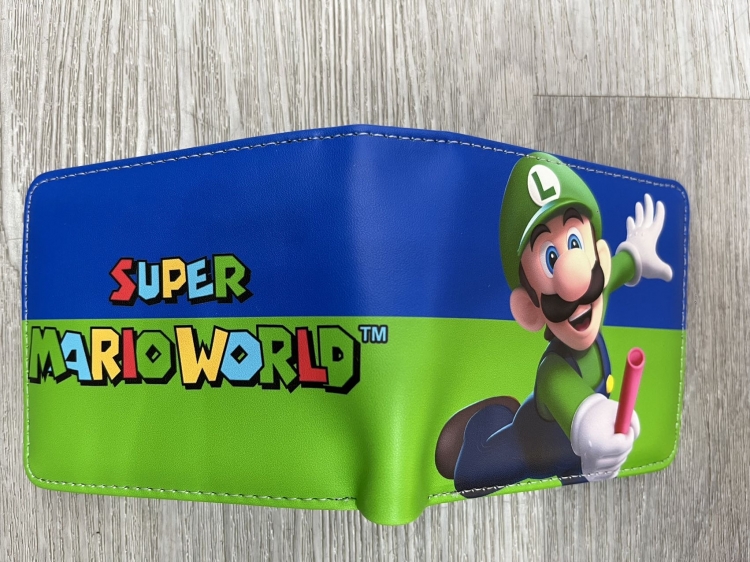 Super Mario Anime two fold  Short wallet 11X9.5CM 60G