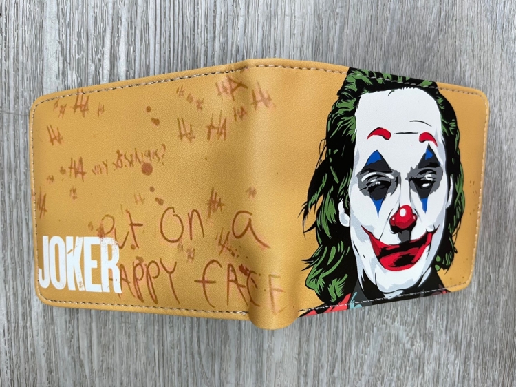 Joker Anime two fold  Short wallet 11X9.5CM 60G