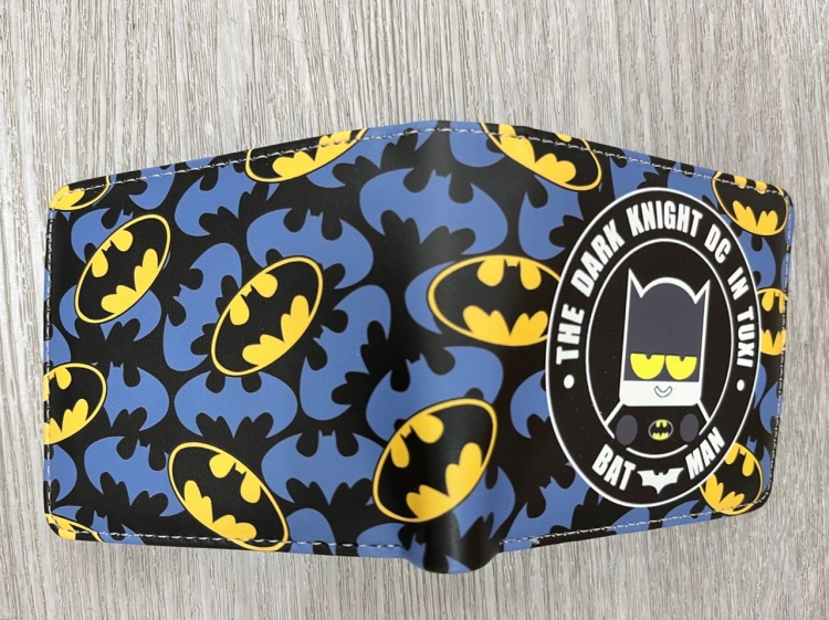 Bat man Anime two fold  Short wallet 11X9.5CM 60G