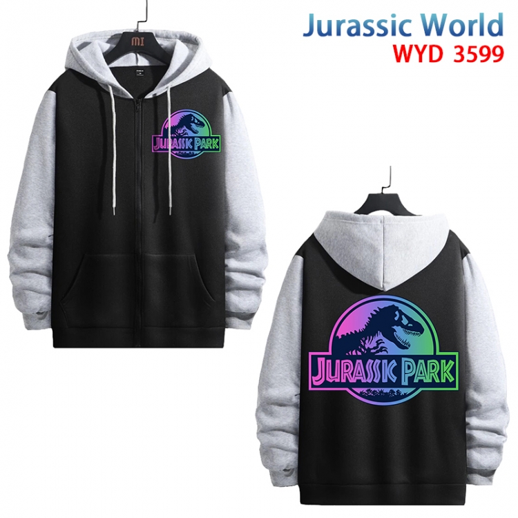 Jurassic World Anime cotton zipper patch pocket sweater from S to 3XL  WYD-3599-3