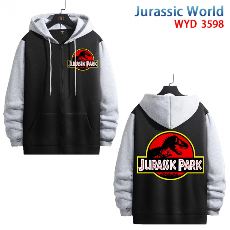 Jurassic World Anime cotton zipper patch pocket sweater from S to 3XL WYD-3598-3