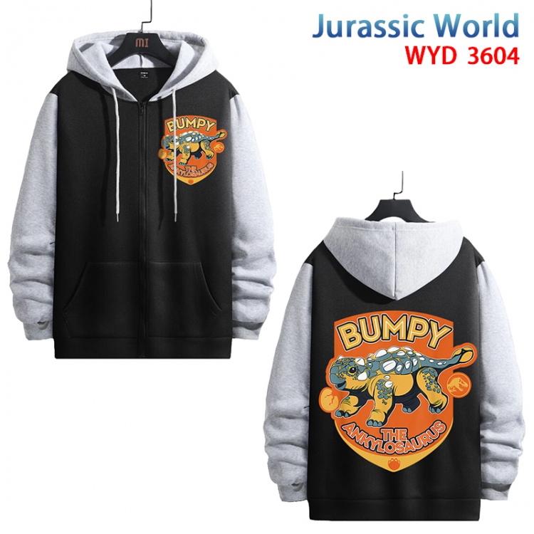 Jurassic World Anime peripheral pure cotton patch pocket sweater from XS to 4XL  WYD604