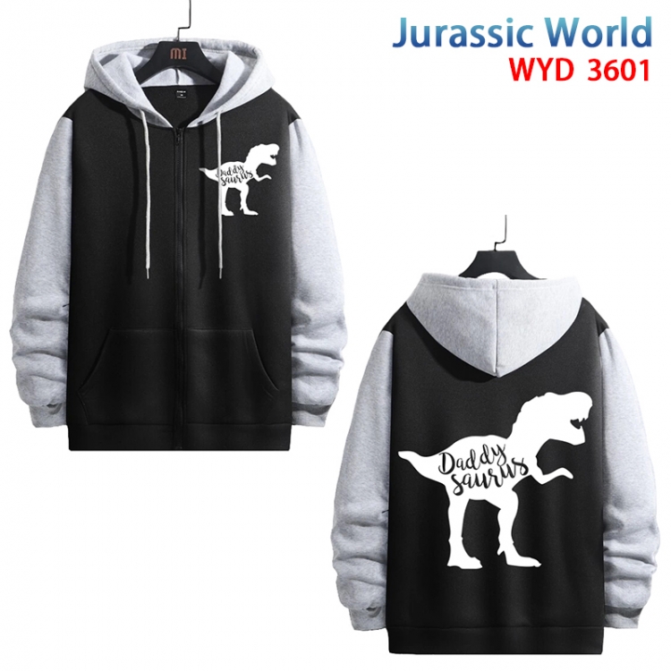 Jurassic World Anime peripheral pure cotton patch pocket sweater from XS to 4XL WYD601