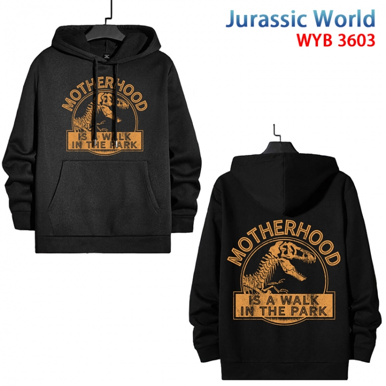 Jurassic World Anime peripheral pure cotton patch pocket sweater from XS to 4XL WYB603
