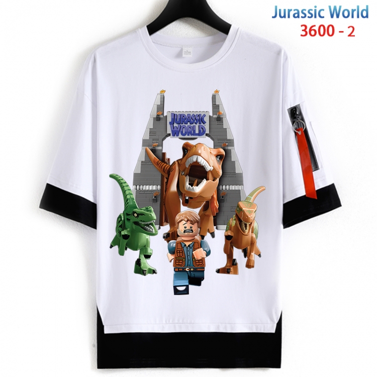 Jurassic World Cotton Crew Neck Fake Two-Piece Short Sleeve T-Shirt from S to 4XL  HM-3600-2