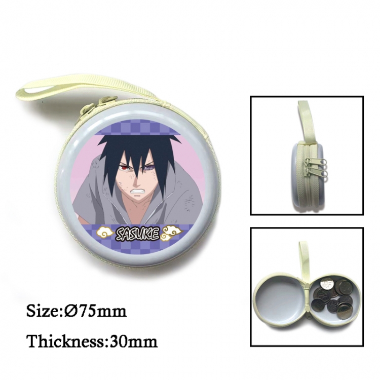 Naruto Anime Surrounding Sheet Zipper Zero Wallet Key Bag 75mm