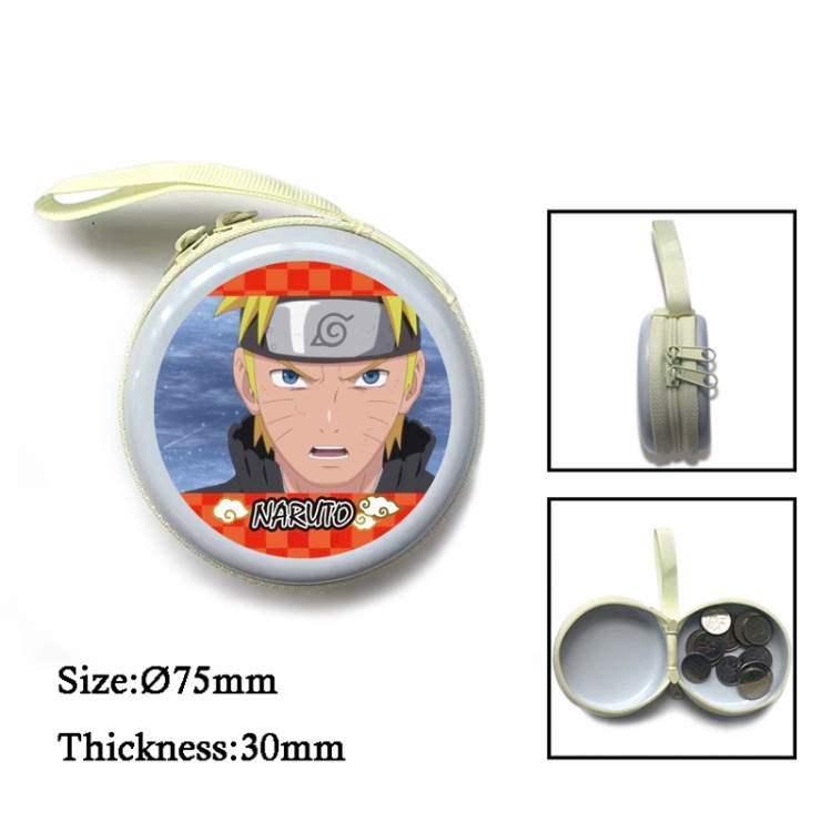 Naruto Anime Surrounding Sheet Zipper Zero Wallet Key Bag 75mm