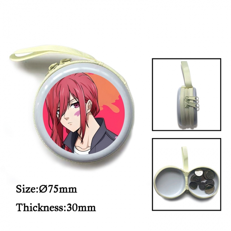 BLUE LOCK Anime Surrounding Sheet Zipper Zero Wallet Key Bag 75mm
