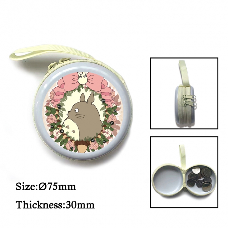 TOTORO Anime Surrounding Sheet Zipper Zero Wallet Key Bag 75mm