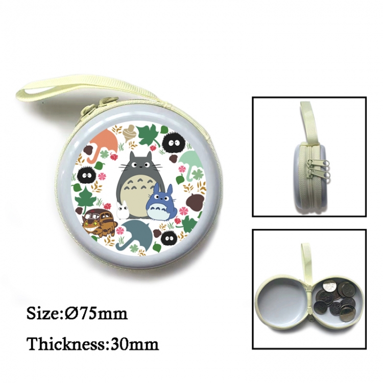 TOTORO Anime Surrounding Sheet Zipper Zero Wallet Key Bag 75mm