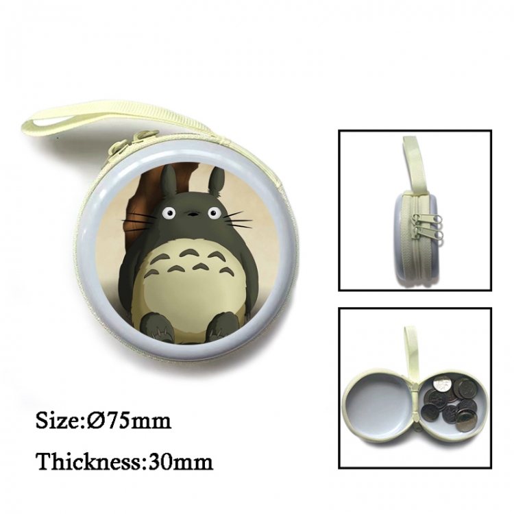 TOTORO Anime Surrounding Sheet Zipper Zero Wallet Key Bag 75mm