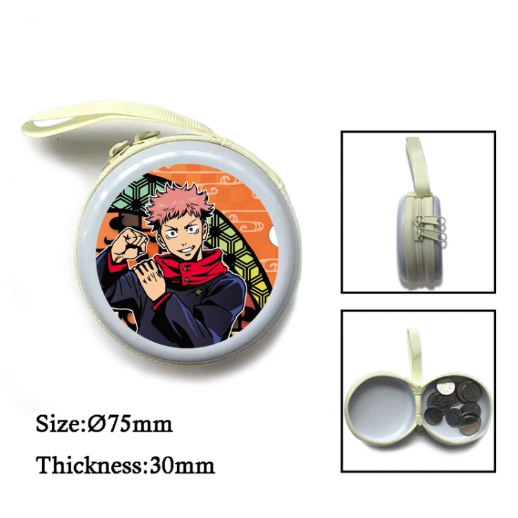 Jujutsu Kaisen Anime Surrounding Sheet Zipper Zero Wallet Key Bag 75mm