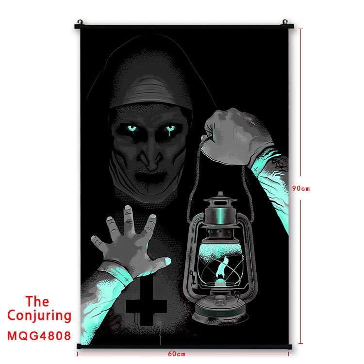 The Conjuring Anime black Plastic rod Cloth painting Wall Scroll 60X90CM MQG-4808