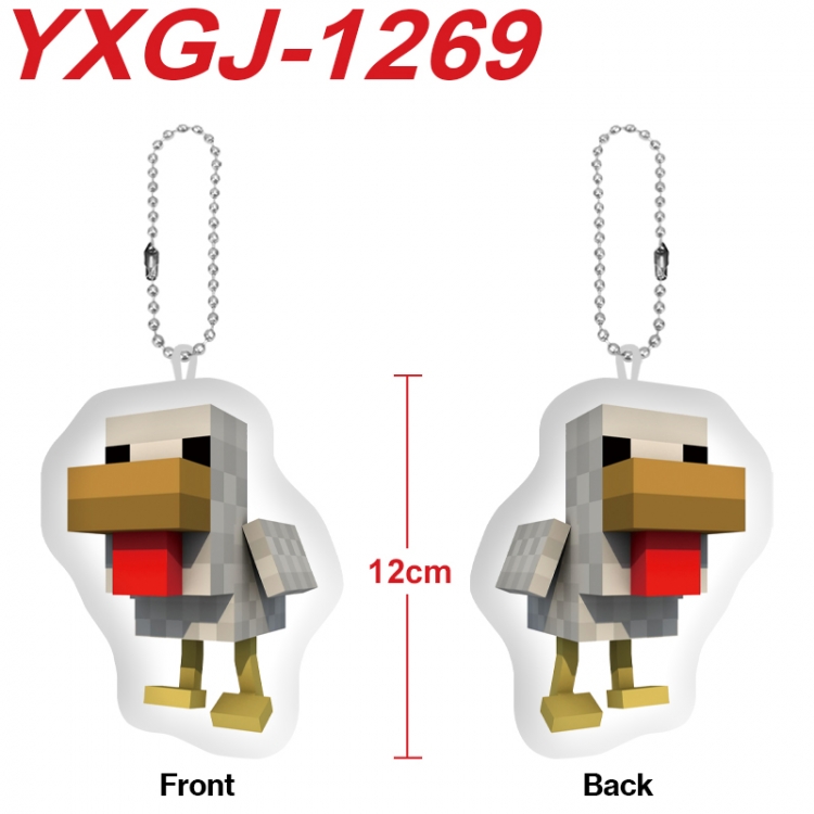 Minecraft Anime Alien Plush Doll Pendant Keychain Pendant Toy 12cm price for 5 pcs  YXGJ-1269