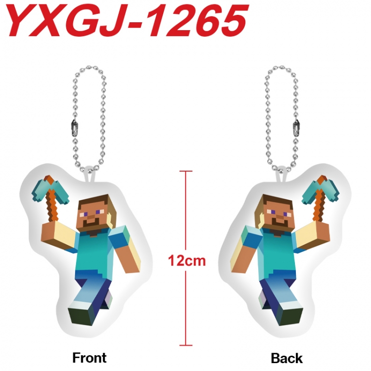Minecraft Anime Alien Plush Doll Pendant Keychain Pendant Toy 12cm price for 5 pcs  YXGJ-1265