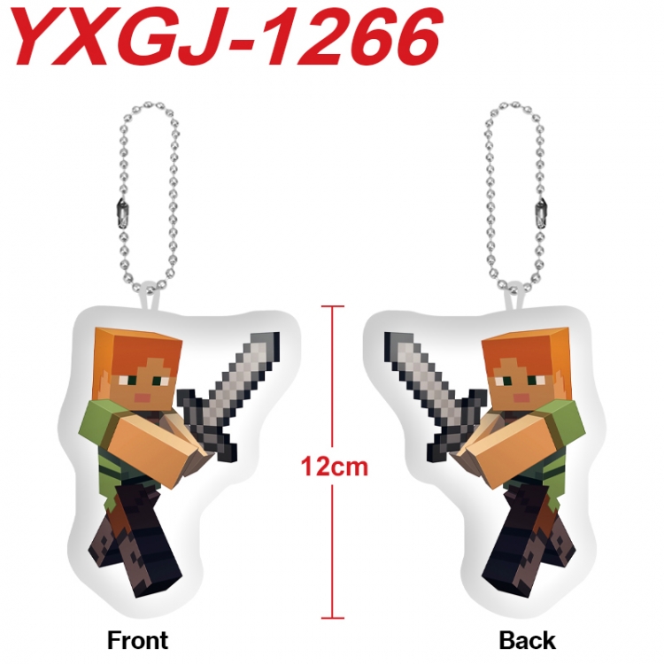 Minecraft Anime Alien Plush Doll Pendant Keychain Pendant Toy 12cm price for 5 pcs YXGJ-1266