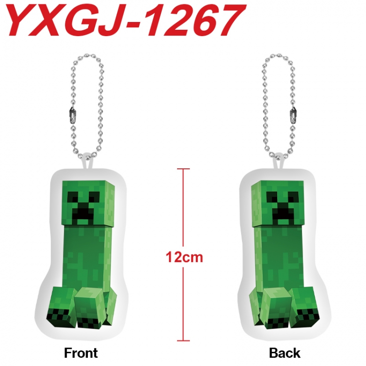 Minecraft Anime Alien Plush Doll Pendant Keychain Pendant Toy 12cm price for 5 pcs YXGJ-1267