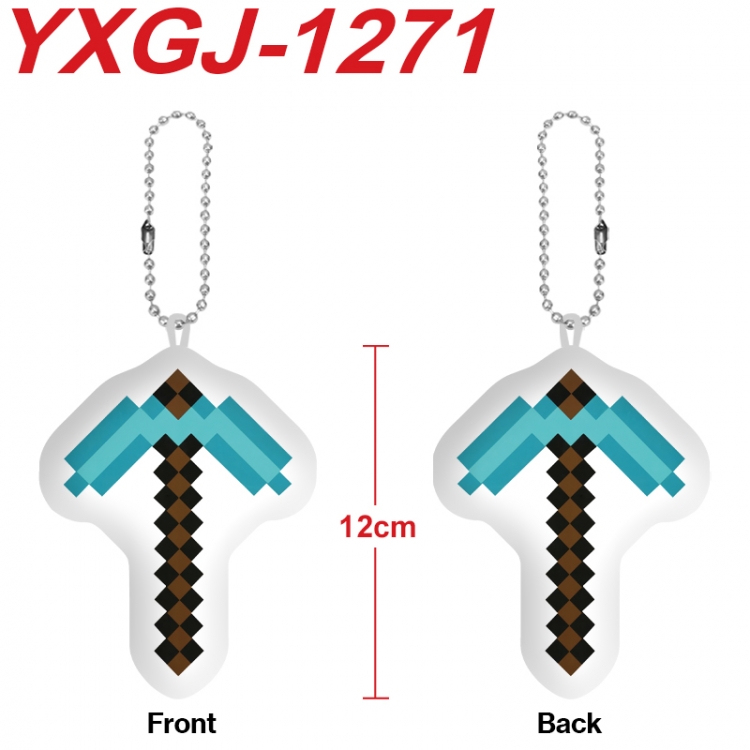 Minecraft Anime Alien Plush Doll Pendant Keychain Pendant Toy 12cm price for 5 pcs YXGJ-1271