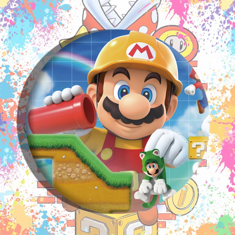 Super Mario Anime tinplate brooch badge price for 5 pcs