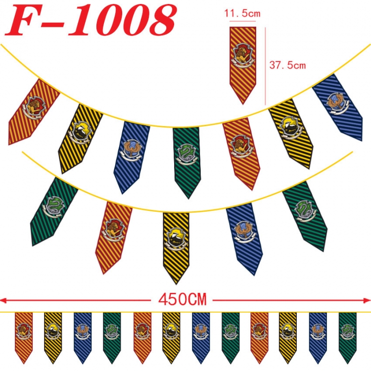 Harry Potter Anime Surrounding Christmas Halloween Inverted Triangle Flags 11.5x37.5cm F-1008